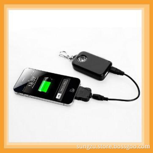 Flashlight Keychain Power Bank 830MAH